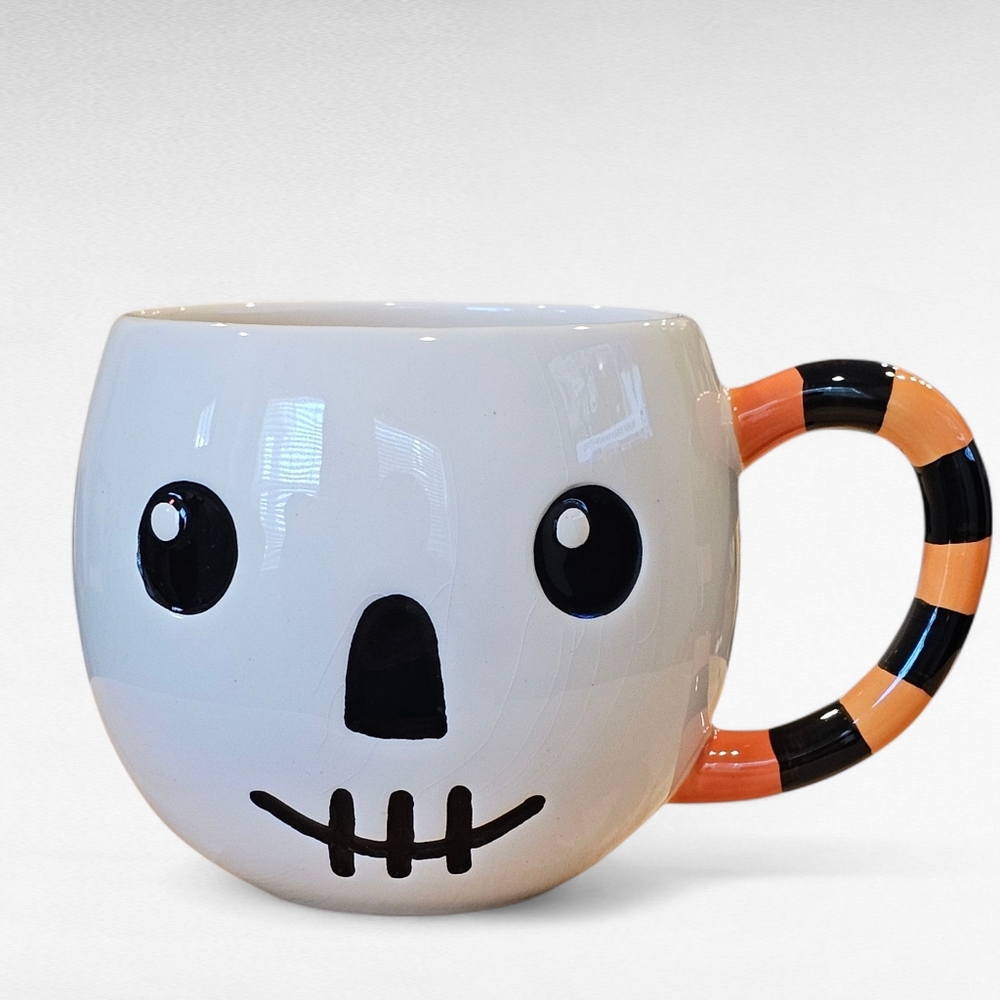 Hallmark White Skeleton Coffee Mug Cup